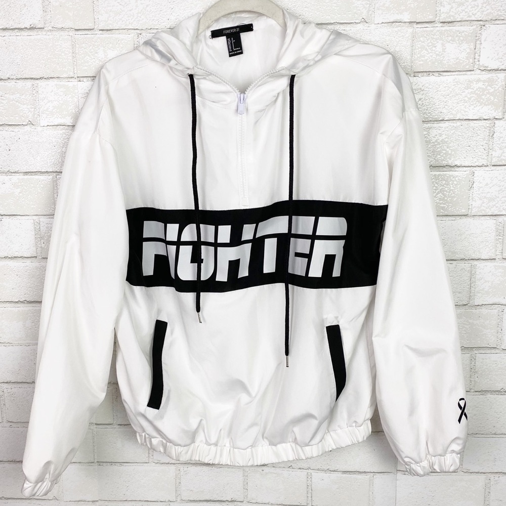 𝅺forever 21 100% polyester HOODED JACKET